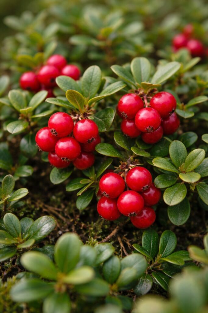 bearberries on a shrub